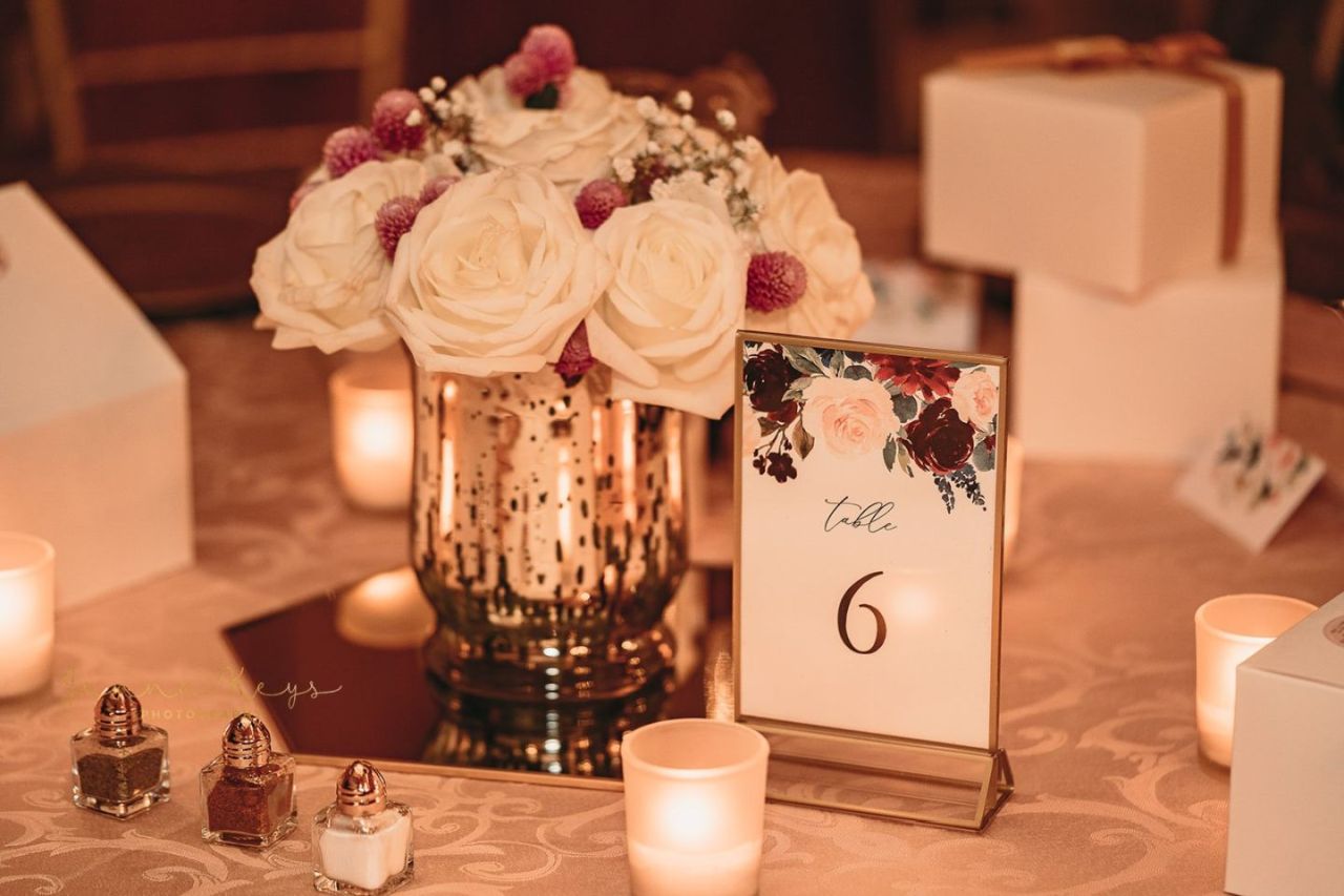 Reception Barn - table settings